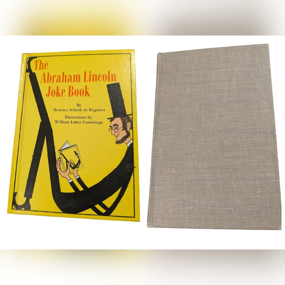 Vintage Set Of‎ 2 Lincoln Books Abraham Lincoln Joke Book/Collected Works